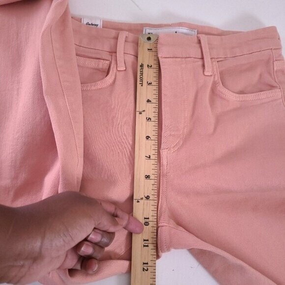 Frank & Eileen Womens Galway Pink Wide Leg Jeans Size 25 Crop - Picture 4 of 11